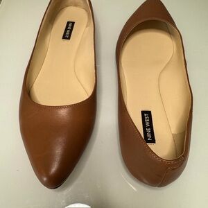 Nine West Brown Leather Flats